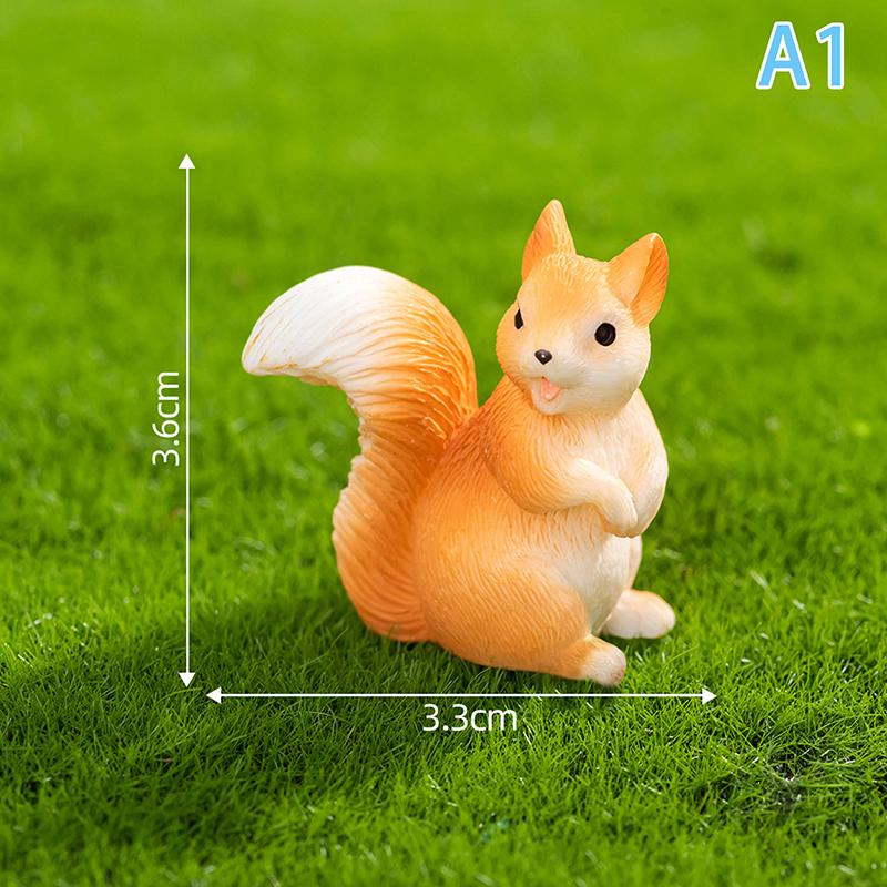 Милая фигурка белки из смолы, сосновые шишки, кавайные аксессуары, украшение для дома, стол, сад, домашний декор, украшения, детская игрушка, подарок