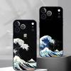 Чехол для телефона «Большая волна у Канагавы» для iPhone 17,16,15,14,13,12,11 Plus,Pro Max,XS, Мягкий силиконовый черный чехол