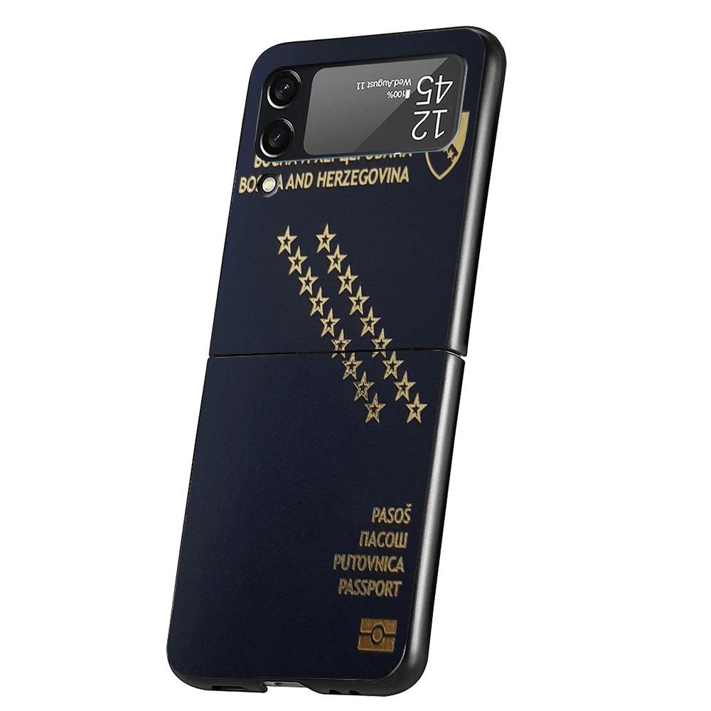 Bosnia And Herzegovina Flag Cover Phone Case For Samsung Galaxy Z Flip 7 6 5 4 3 5G Flip7 Flip6 Flip5 Flip4 Flip3 Black Fundas S