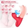 2 In1 Tongue Licking Oral Sucking Vibrator for Women Clit Stimulator Female Masturbation Sucker Lick Vaginal Massager Sex Toy