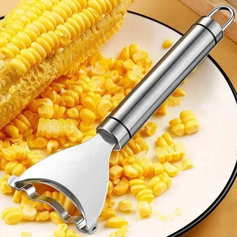 Машинка для удаления кукурузы из нержавеющей стали, ручная бритва для кукурузных початков, строгальный станок, молотилка для зачистки дыни, резак для очистки фруктов, кухонные аксессуары