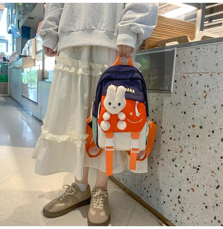 The Backpack Comes With A Cartoon Rabbit Fashionable Cute Coin Wallet Versatile