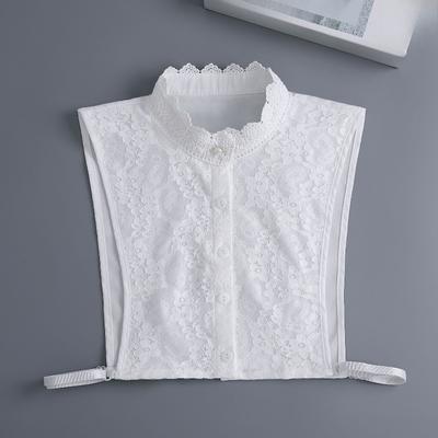 Korean Lace Stand Fake Collar for Women Shirt Detachable Collar Accessories Vintage Ladies False Blouse Collar