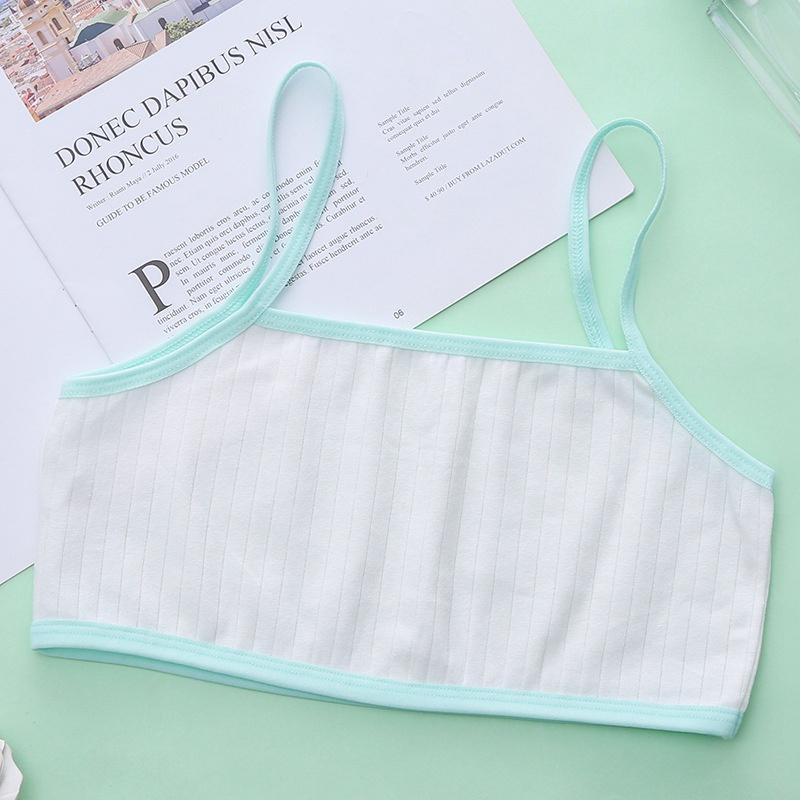 Тренировочный бюстгальтер для девочек-подростков от 8 до 16 лет, мягкий хлопковый детский бюстгальтер, однотонное спортивное нижнее белье, студенческий бюстгальтер