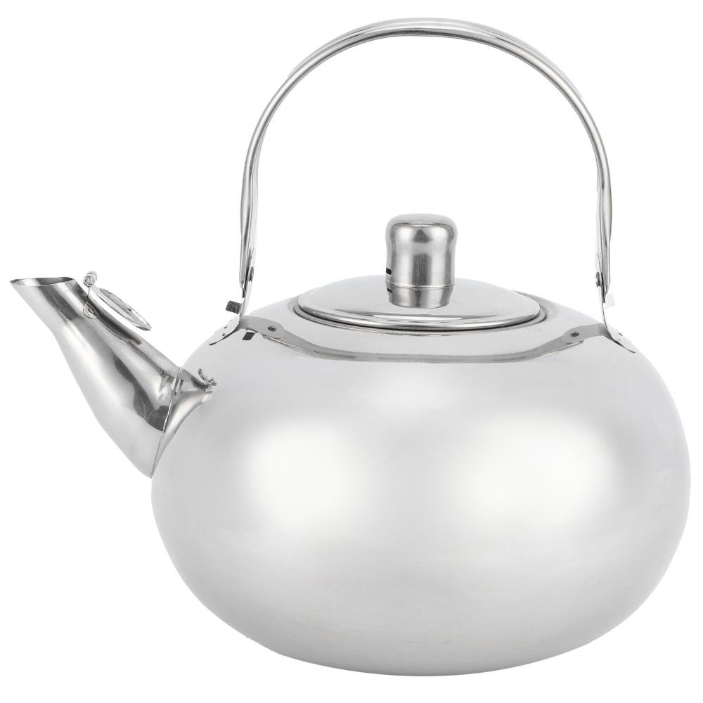 20cm/7.9in Stainless Steel Teapot Removable Infuser Water Kettle Loose Leaf Teapot Kitchen