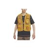 Solid Color Multi-Pocket Logo Vest Unisex Outerwear Yellow DN3920-727