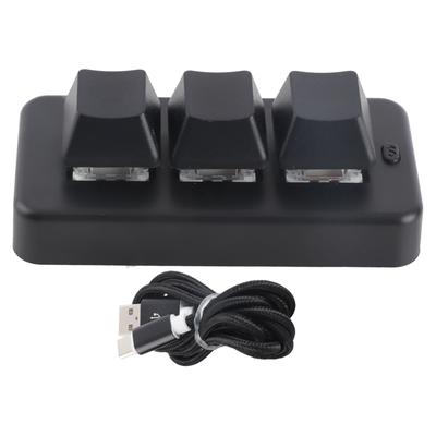 3 Клавиши Клавиатура RGB Подсветка 3 Клавиши USB Интерфейс Мини Механическая Программируемая Plug and Play Макро Клавиатура для Компьютера
