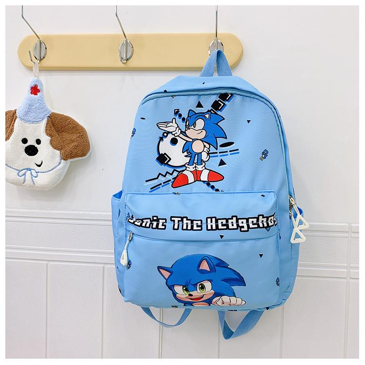 Детский мультяшный рюкзак Sonic из легкого нейлона для использования в детском саду и школе
