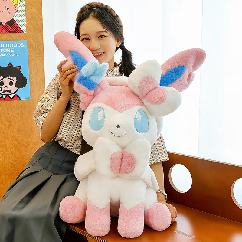 Sylveon okemon Plush Toys Stuffed Doll Huggable Soft Fluffy Stuffed Anime Doll Flareon Umbreon Vaporeon Espeon Plushie Pillow
