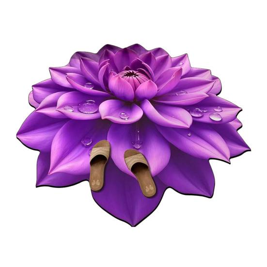 Диатомовая земля коврик для пола 3D реалистичный цветочный дизайн коврик для ванной нескользящий абсорбирующий коврик быстросохнущий