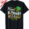 Happy St Patricks Day Shamrock Irish Men Women Crewneck T-Shirt Regular Short Sleeve Fashion Casual Style Adult Streetwear