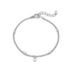 Tulip Dew Double Chain Silver-White Bracelet Tbssvw11649M