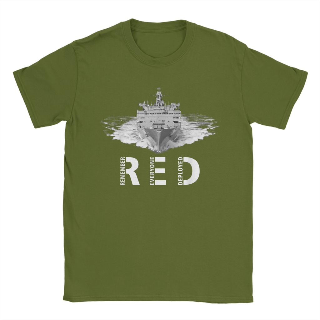 Unisexs TShirt RED Friday Remember That Everyone has Deployed a Military Cotton Tees Short Sleeve  T Shirts Round Collar Clothes
