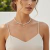 Gold Plated Beaded Bracelet Set UV Reactive Cat Eye Choker Sun Pendant Necklace  Women Gift