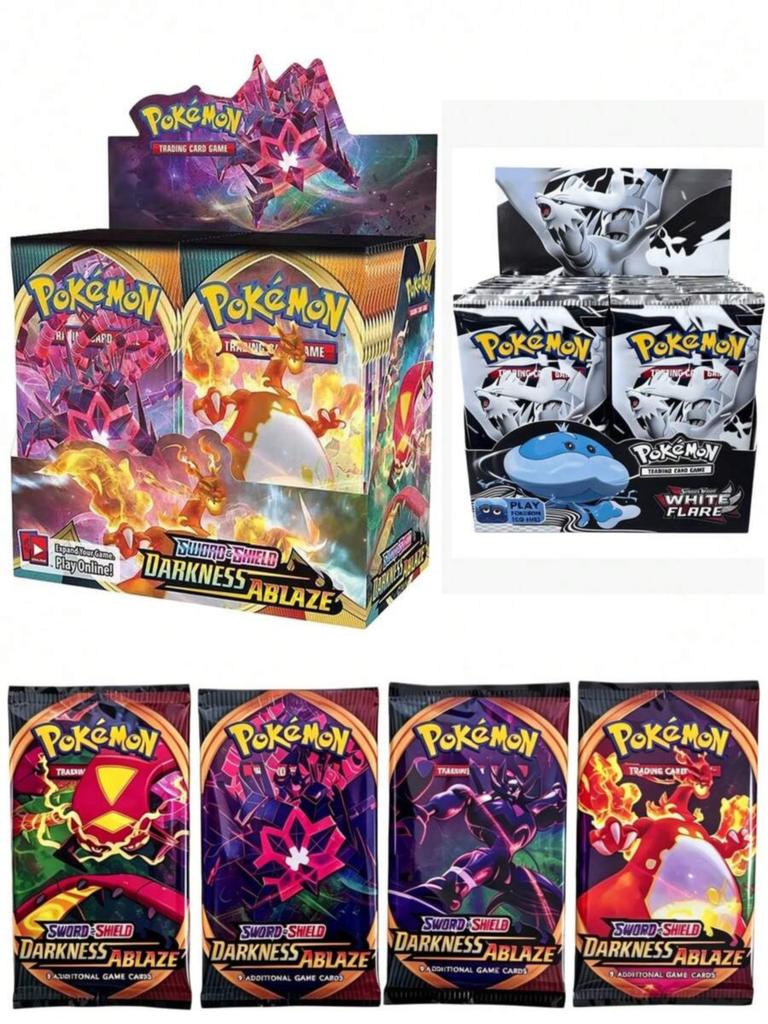 Набор случайных бустеров Pokémon TCG на английском языке – Случайные смешанные серии, Включает голографические карты, Идеально подходит для игры и коллекционирования