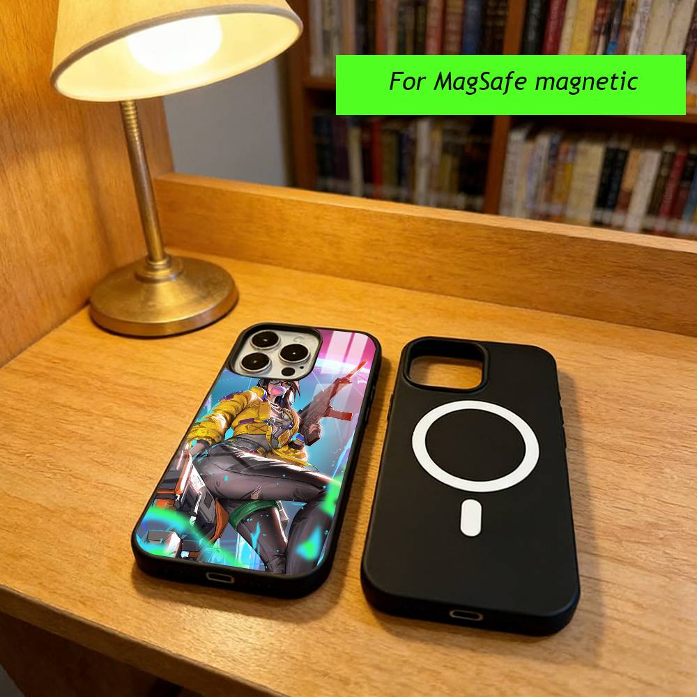 Чехол для телефона Valorant для iPhone 17, 16, 15, 14, 13, 12, 11 Plus, Pro, магнитный, для беспроводной зарядки Magsafe