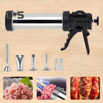 Комплект для изготовления сосисок из нержавеющей стали, профессиональный аппарат для вяленого мяса, для фарша, большой емкости, с толкателем для мяса, щетками, машина для изготовления сосисок