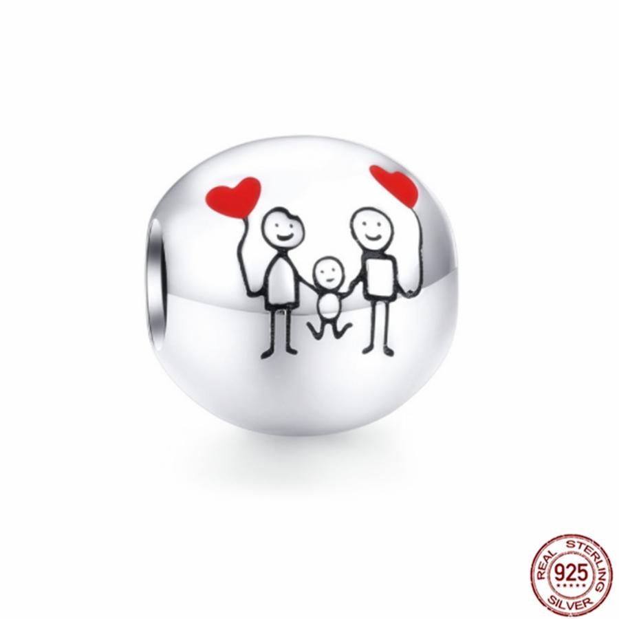 Подходят оригинальные браслеты, подвески, ювелирные изделия, новые S925 стерлингового серебра, сверкающие бусины камеры, семейное дерево, воздушный шар, щенок, кошка, кулон