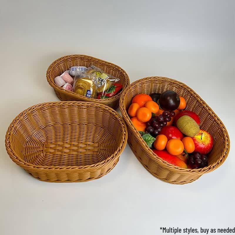 Плетеные корзины для хранения из искусственного ротанга, ручная работа