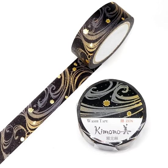 Маскирующая лента Kamiiso Kimono-bi Washi, Miyabi Korin, 15 мм x 7 м, GR-3041