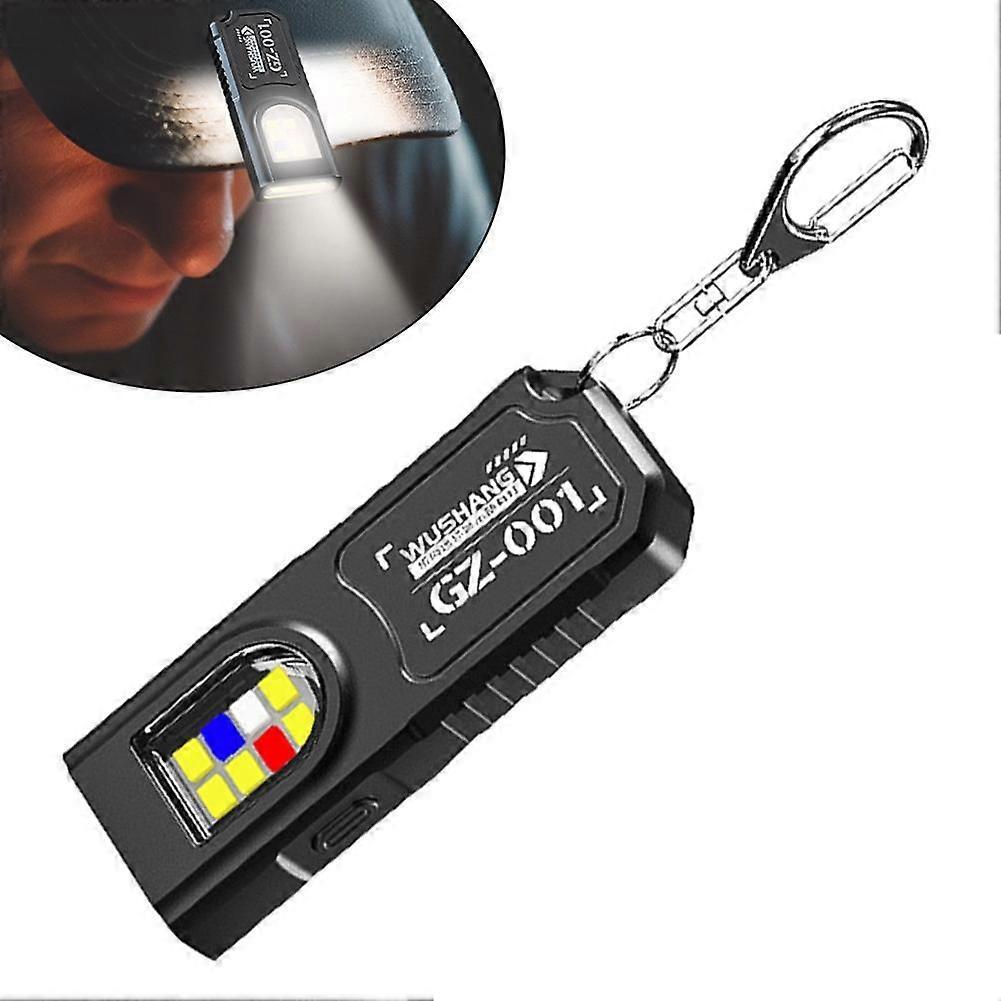 Wushang Cross-Border Multi-Functional Work Light Mini Ultra Small Strong Light Rechargeable Super Bright Portable Keychain Light
