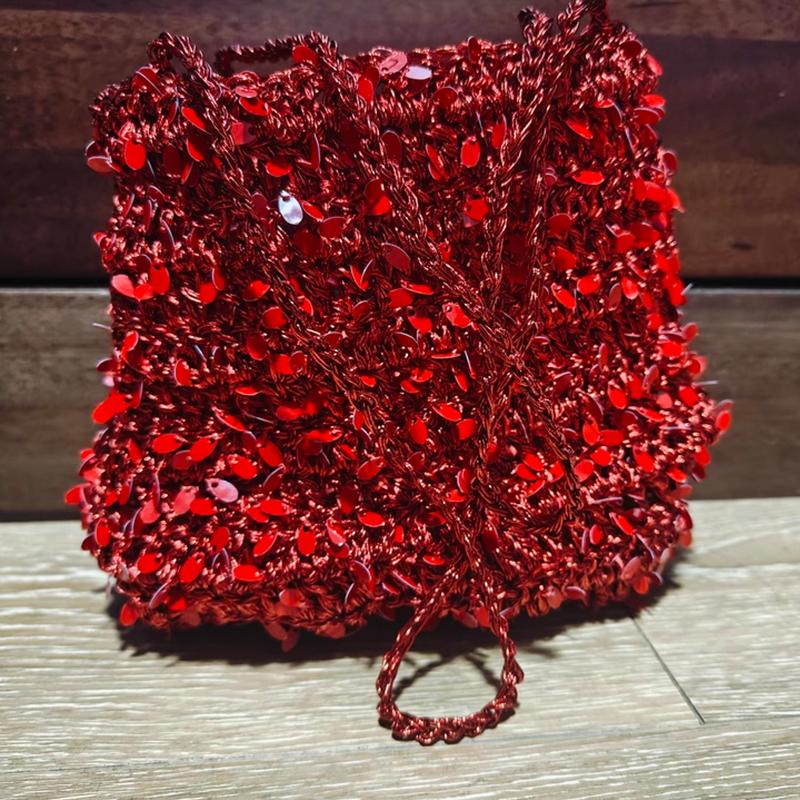 1 Roll/100g Beaded Designs with Large Sequins Bags Crafting Thread Sewing Crochet Yarn Hand Knitting Multiple Options Available