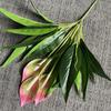 Plastic Fake Anthurium Green Plants Fake Flowers Real Touch Palm Tree Leaves  Home Decor