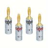 HHDZI 24K Gold Plated Banana Plug Aluminum Shell Screw Lock Audio Connector for 12-18 AWG Speaker Wire HiFi AmplifierGood product