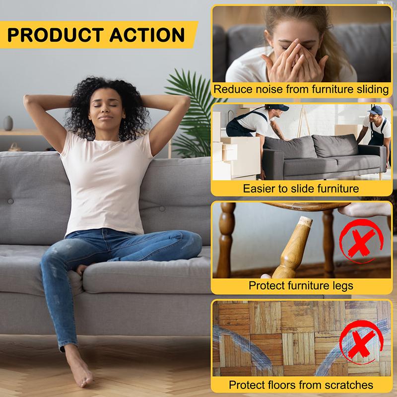 16 шт. силиконовых накладок на ножки столов и стульев, квадратные накладки, носки, противоскользящие накладки для защиты пола мебели