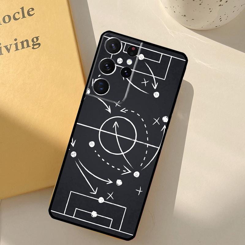 Чехол для телефона Футбольные футбольные тактики Время Для Samsung Galaxy S25 Ultra S20 S21 S22 S23 S24 S9 S10 Plus S25 FE Защитная крышка