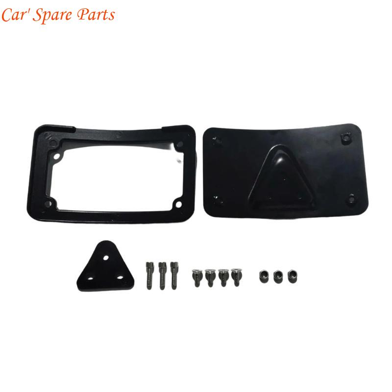Y4UA Easy to Install 3 Hole Curved License Plate Mount Bracket Stand for Motorcycle Offering Long Lasting