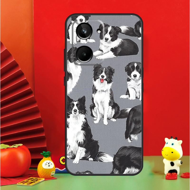 Border Collie Watercolor For Realme 15 Pro GT7 GT6 10 11 12 13 14 Pro Plus C67 C63 C61 C55 C51 C53 C35 C75 C65 Case