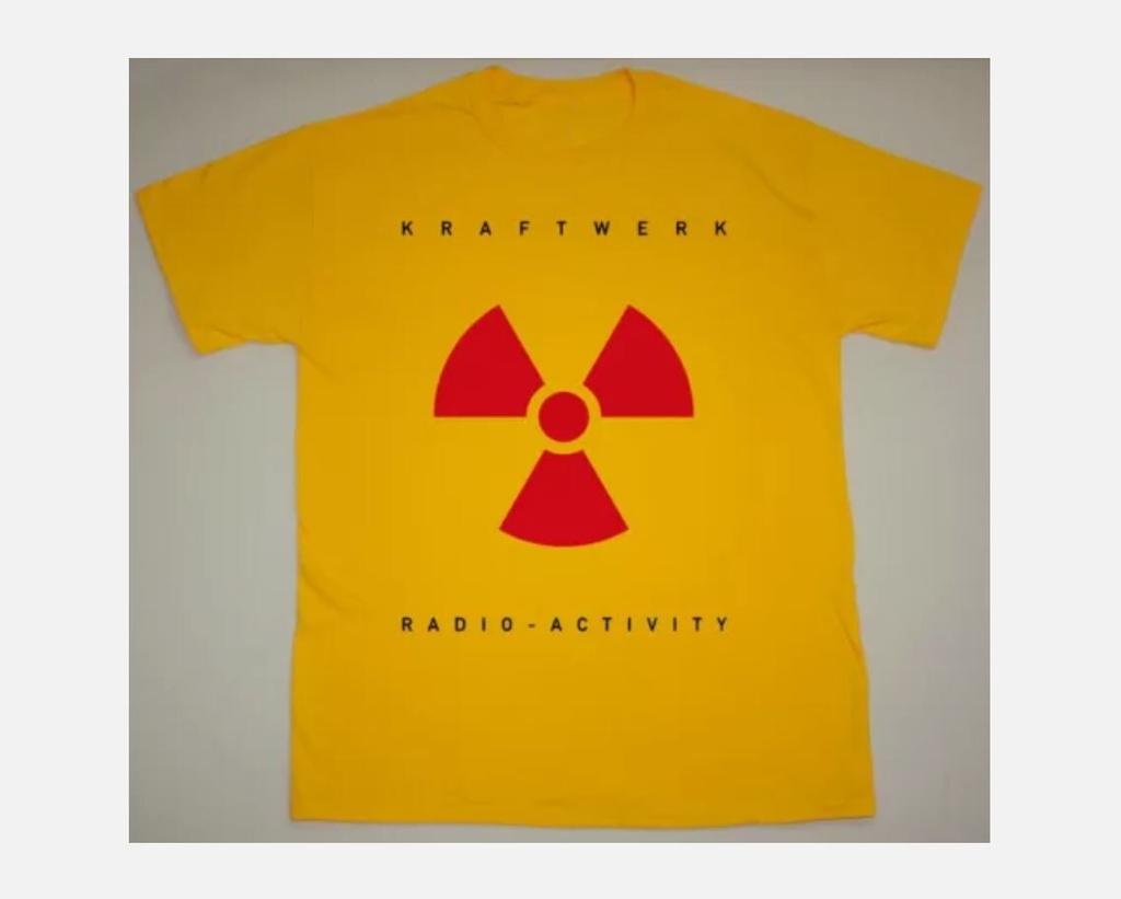 Ретро футболка KRAFTWERK RADIO-ACTIVITY 1975 Классическая желтая унисекс S-4XL