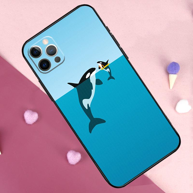 Чехол для телефона с косатками Killer Whales для iPhone 17 Pro Max 17 Air 11 14 15 16 Pro Max Plus 12 13 Mini 16e Задняя крышка