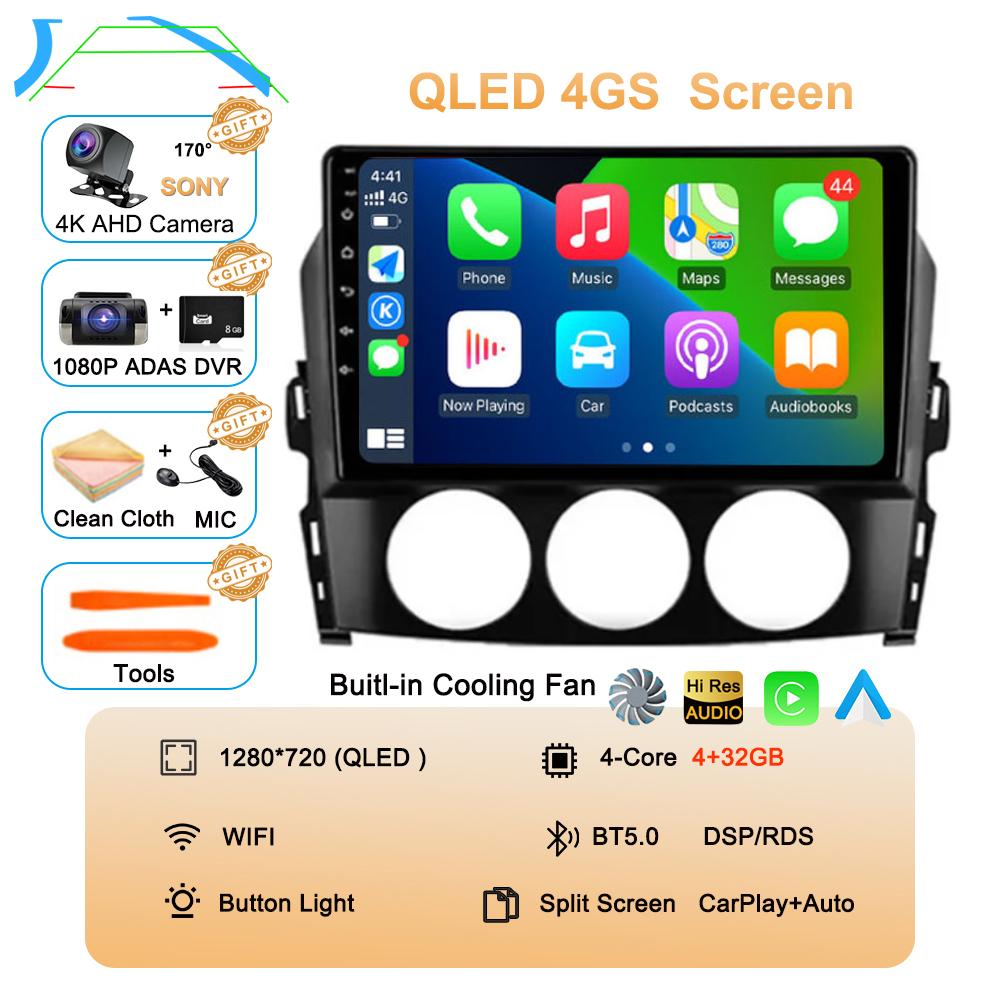 Для Mazda MX-5 MX5 III 3 NC Miata 2008-2015 Android 14 Carplay Auto Автомобильная магнитола Мультимедийный видеоплеер GPS Стерео 2din Головное устройство