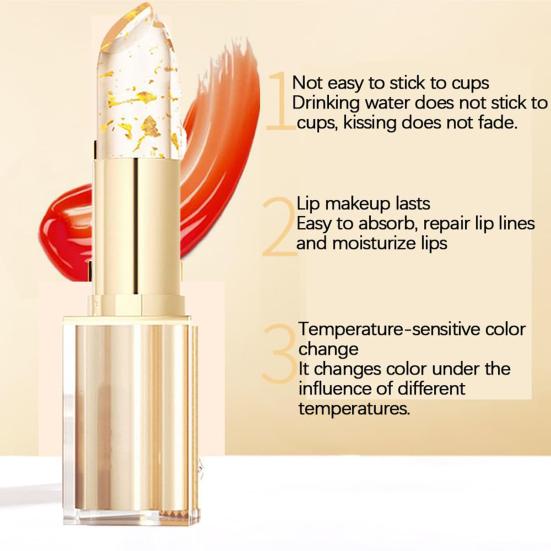 3.5G Transferproof Color Changing Lipstick Hydrating Deep Nourishing Long Lasting Waterproof Glossy Women Lip Balm