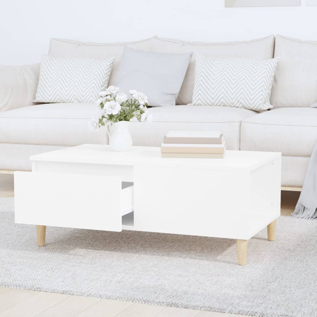 White Coffee Table 90 x 50 x 36.5 cm Particleboard