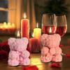 3D Rose Bear Mold Teddy Bear Candle Making Mold Flexible Silicone Casting Mold for DIY Handmade Soaps Candles Epoxy Resin Plaster Crafts