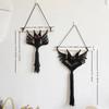 Hand Woven Bat Hanging Tapestry Black Color Geometric Wall Hanging  Bedroom Decor