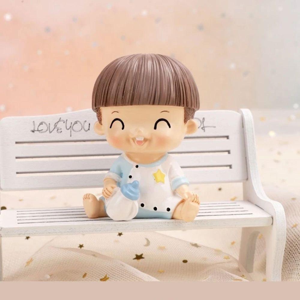 New Cartoon Cake Decoration Cute Creative Birthday Cake Decoration Full Moon Car Decoration Ornament Bottle Baby Model For Girls