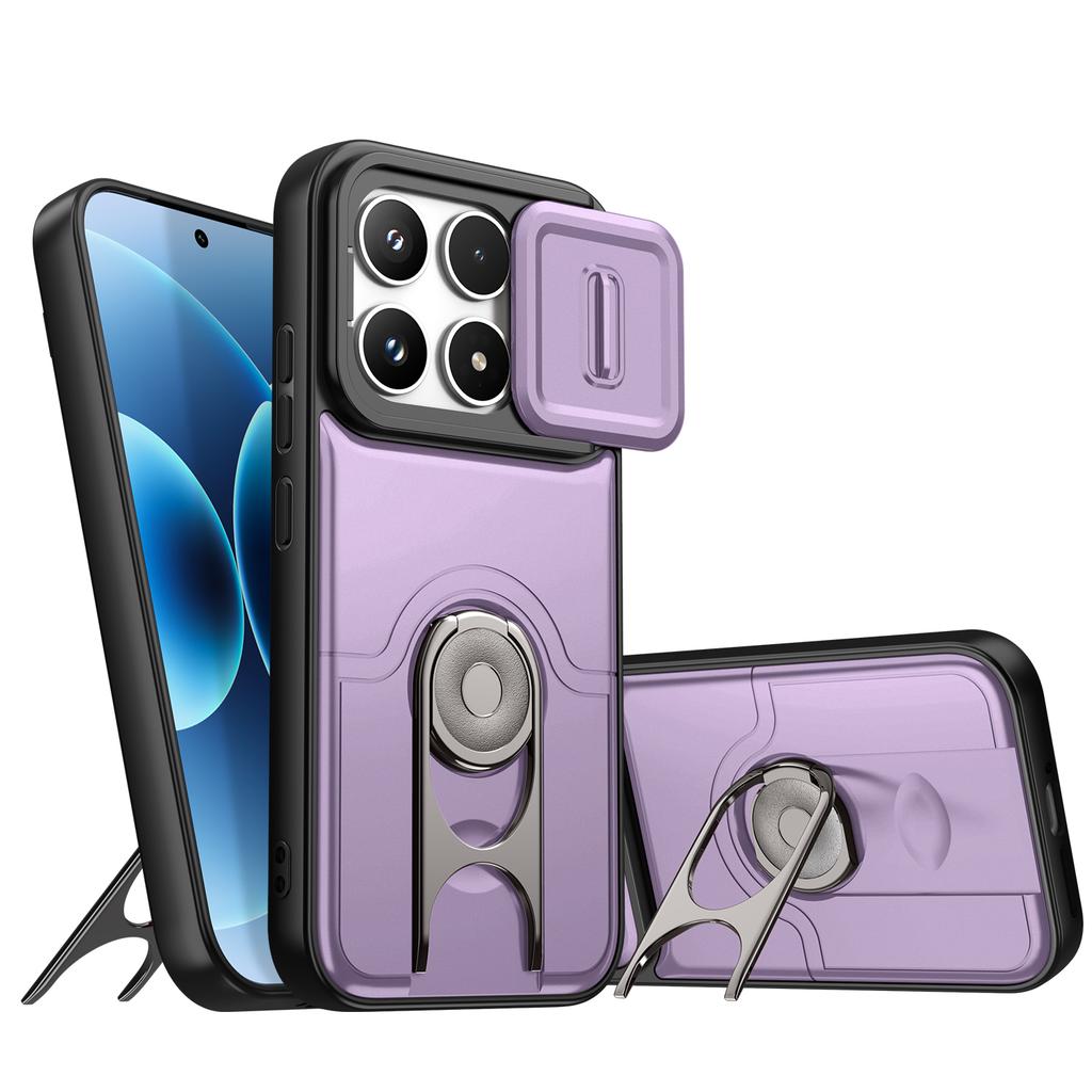 Чехол для Xiaomi Poco X6 Pro Чехол Poco F6 Pro Poco X6 Pro F6Pro Матовое ощущение Жесткий Военный Подставка Держатель Защита Чехлы для Телефона