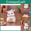Adorable Resin Figurine Hamster Mini Ornaments For Terrarium Or Bonsai Display