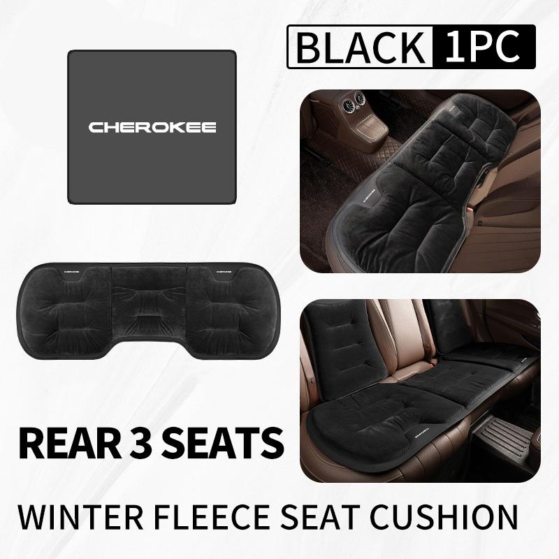 Car Flannel Seat Pad Front Rear Seats Cushion Winter Warm Mat For Jeep Wrangler-JK Liberty JL Cherokee Patriot Commander ALU1