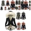Luxurious Women Faux Fur Collar Hooded Parka Jacket For A Warm Winter
