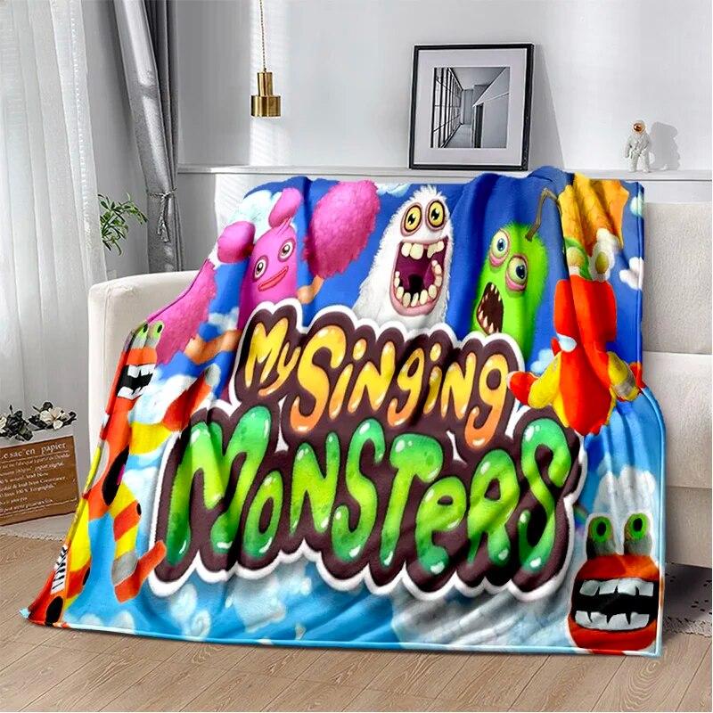 Мягкое плюшевое одеяло «Мои поющие монстры», видеоигра, фланелевое одеяло для гостиной, спальни, кровати, дивана, пикника
