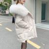 New Fashion Autumn Cotton-padded Jacket Female Students  Version of Loose Cotton-padded Jacket Women's Medium Long Coat Ins Winter Women's Fashion
