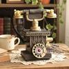 Victorian Style Phone Telephone Resin Figurine, Retro Model Statue with Matte Finish, Durable Old-Fashioned Desk Decor for Home Office Bookshelf