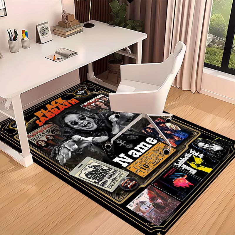 Custom personalization rock Ozzy Osbourne Print Area Rug - Soft, Washable Non-Slip Indoor Mat,Living Room,Home&Office Decorative Rug