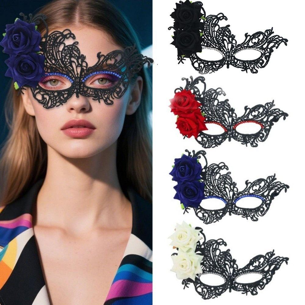 Lace Pattern Masquerade Mask Seductive Style Half-Face Lace Mask Date Event