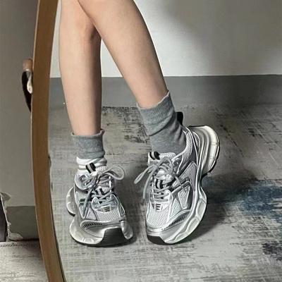 Женская обувь «папины кроссовки» Новая весенне-осенняя универсальная обувь на маленькой толстой подошве и легкая повседневная спортивная обувь